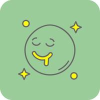 Drooling Filled Yellow Icon vector