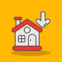 Property Filled Shadow Icon vector