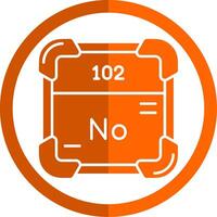 Nobelium Glyph Orange Circle Icon vector