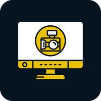 Camera Glyph Two Color Icon vector