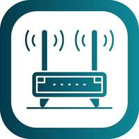 Router Glyph Gradient Round Corner Icon vector