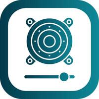 Speaker Glyph Gradient Round Corner Icon vector