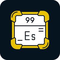 Einsteinium Glyph Two Color Icon vector