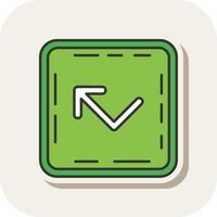 Bounce Line Filled White Shadow Icon vector