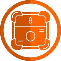 Oxygen Glyph Orange Circle Icon vector