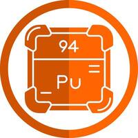 Plutonium Glyph Orange Circle Icon vector