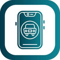 Car Glyph Gradient Round Corner Icon vector