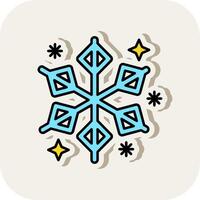 Winter Line Filled White Shadow Icon vector