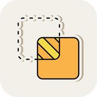 Unite Line Filled White Shadow Icon vector