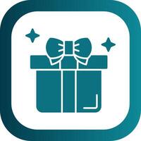 Gift Glyph Gradient Round Corner Icon vector