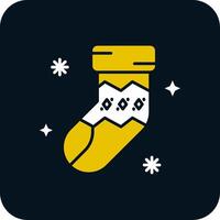 Sock Glyph Two Color Icon vector