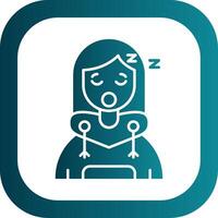 Sleep Glyph Gradient Round Corner Icon vector
