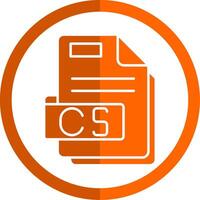 Cs Glyph Orange Circle Icon vector