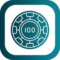 Chip Glyph Gradient Round Corner Icon vector