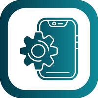 Setting Glyph Gradient Round Corner Icon vector