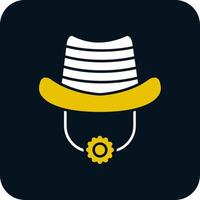 Hat Glyph Two Color Icon vector