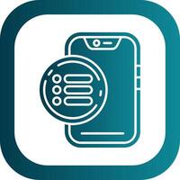 Menu Glyph Gradient Round Corner Icon vector