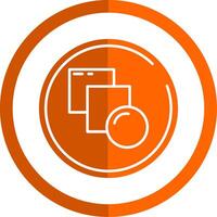 Blend Glyph Orange Circle Icon vector