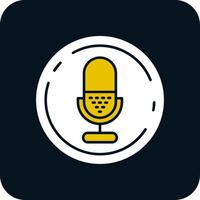 Microphone Glyph Two Color Icon vector