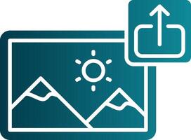 Export Glyph Gradient Round Corner Icon vector