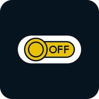 Off Glyph Two Color Icon vector