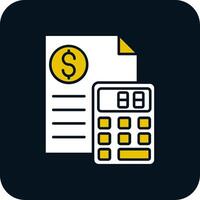 Calculator Glyph Two Color Icon vector