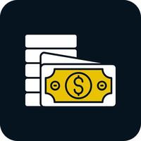 Currency Glyph Two Color Icon vector