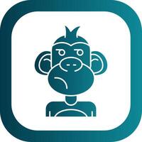 Suspicious Glyph Gradient Round Corner Icon vector