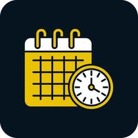 Timetable Glyph Two Color Icon vector