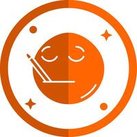 Sick Glyph Orange Circle Icon vector