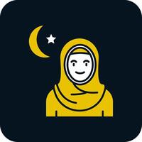 Muslim Glyph Two Color Icon vector