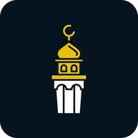 Minaret Glyph Two Color Icon vector