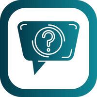 Question Glyph Gradient Round Corner Icon vector
