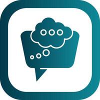 Thinking Glyph Gradient Round Corner Icon vector