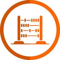 Abacus Glyph Orange Circle Icon vector