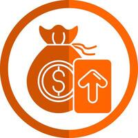 Profits Glyph Orange Circle Icon vector