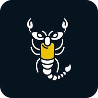 Scorpion Glyph Two Color Icon vector