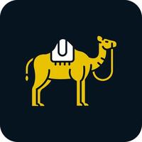 Camel Glyph Two Color Icon vector