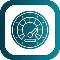 Speedometer Glyph Gradient Round Corner Icon vector