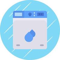 Laundry Flat Blue Circle Icon vector