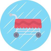 Cart Flat Blue Circle Icon vector