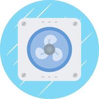 extractor plano azul circulo icono vector