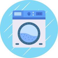 Laundry Flat Blue Circle Icon vector