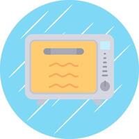 Oven Flat Blue Circle Icon vector