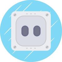 Socket Flat Blue Circle Icon vector