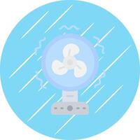 ventilador plano azul circulo icono vector