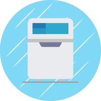 Fridge Flat Blue Circle Icon vector