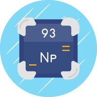 Neptunium Flat Blue Circle Icon vector