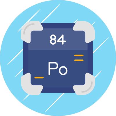 Polonium Flat Blue Circle Icon