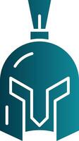 Helmet Glyph Gradient Round Corner Icon vector